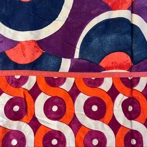 Anthropologie full sized Reversible geometric Duvet Cover with shams